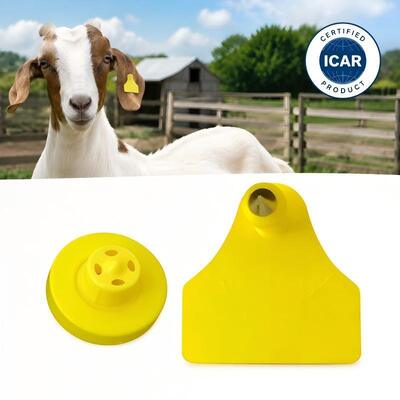 Fofia ET957+T967 แกะ แพะ วัว สังกัด อิเล็กทรอนิกส์ฟาร์มติดตาม Ear Tag ใหม่ คุณภาพสูง RFID TPU เลเซอร์โคด 3