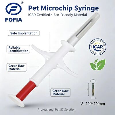 Fofia ใหม่ ทนทาน กันน้ํา ขาว RFID สัตว์ Microchip ZS006 กับ IP67 และการรับประกัน 1.5 ปีสําหรับสุนัข แมว & สัตว์เลี้ยงแท็กฉีด