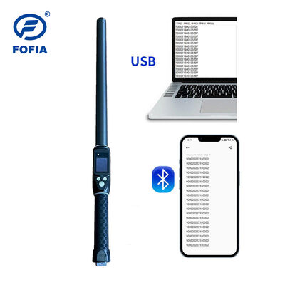 Durable Waterproof Long Range 134.2kHz RFID Ear Tag Reader ISO11784/5 Protocol 30-100cm Reading Distance PVC Material Cards