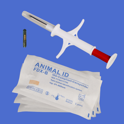 1.4 * 8 มม. Animal ID Microchip Implant Injectable Tracking Pet Tracking Transponders ที่ฉีดได้
