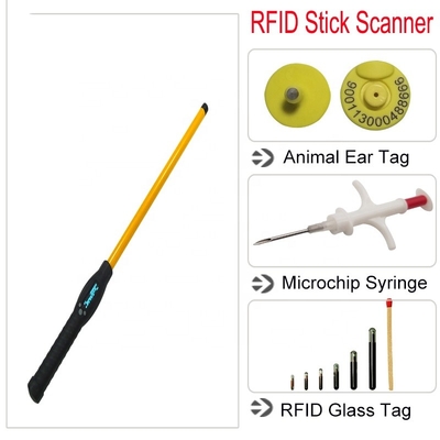 RFID Stick Reader RFID Microchip Stick Scanner สําหรับสุนัขที่มีระยะทางการอ่าน 20m