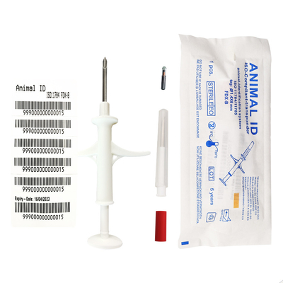 1.4 * 8mm White Iso Microchip มาตรฐานสำหรับสุนัข / แมว