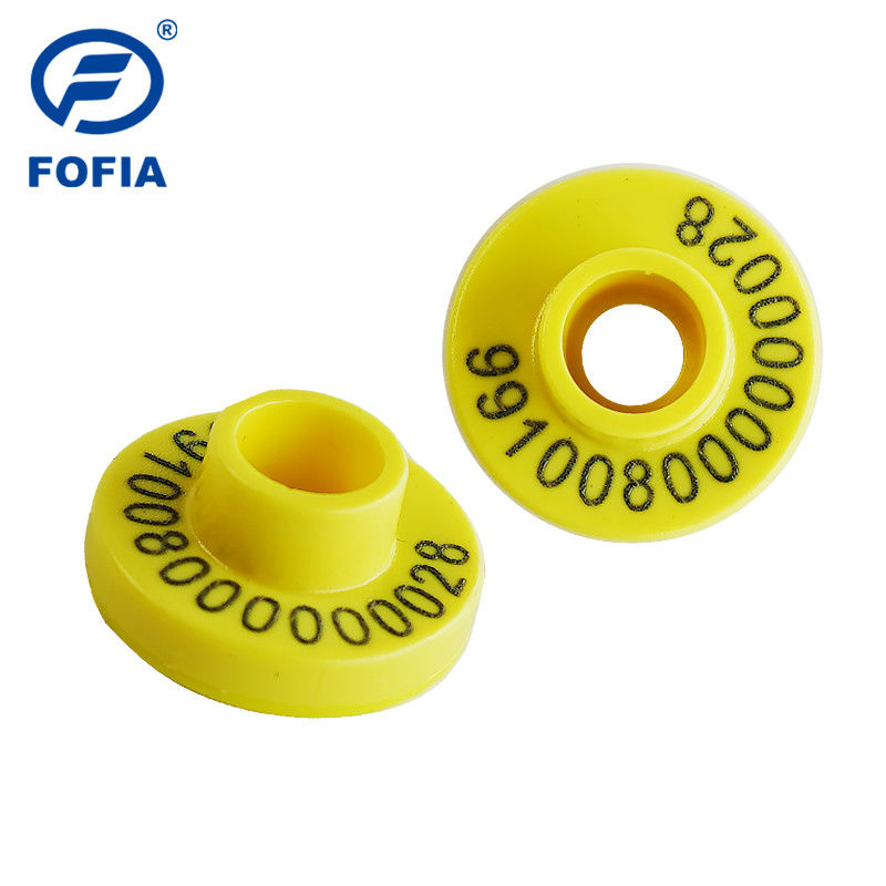 ICAR ได้รับการรับรอง 134.2kHz FDX-B RFID แท็กหูอิเล็กทรอนิกส์พร้อมความตึงเครียด 350N สำหรับการระบุปศุสัตว์สำหรับการติดตามสัตว์