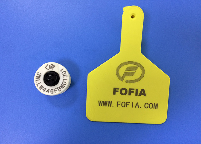 High Frequency Animal RFID Ear Tag Custom With -30°C To 50°C Operation Temp