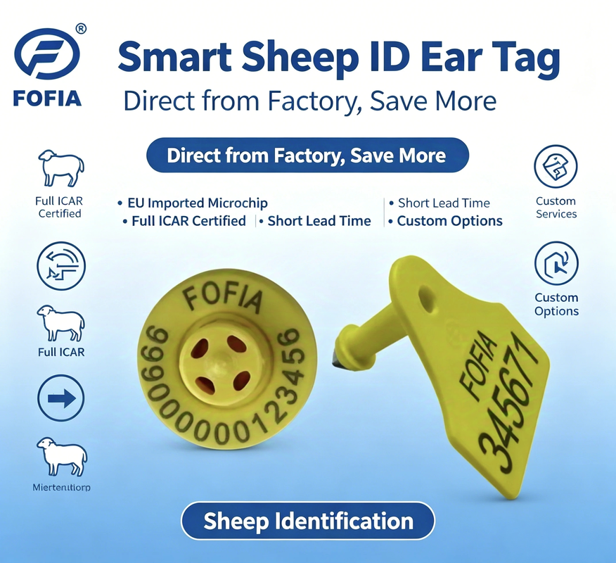แท็กหู TPU RFID ที่ผ่านการรับรองจาก ICAR พร้อมแรงดึง 350N สำหรับการระบุและตรวจสอบปศุสัตว์