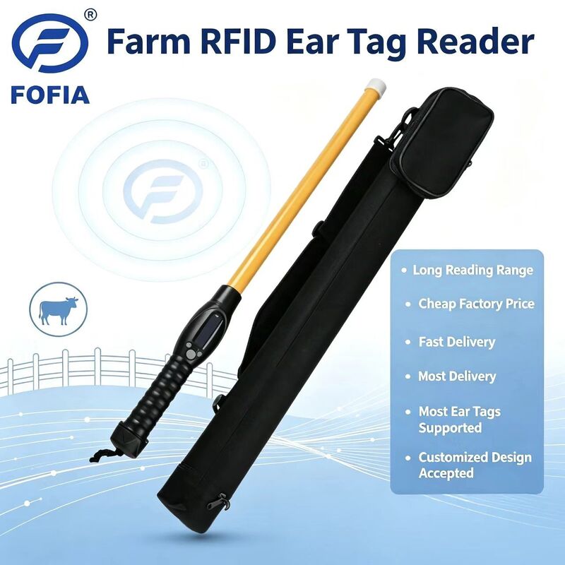 FOFIA กันน้ํา PT280 RFID Reader 134.2kHz PVC พลาสติก NLIS ออสเตรเลีย ICAR ยอมรับวัตถุประจําตัววัว USB ISO 11784/5 10-20cm