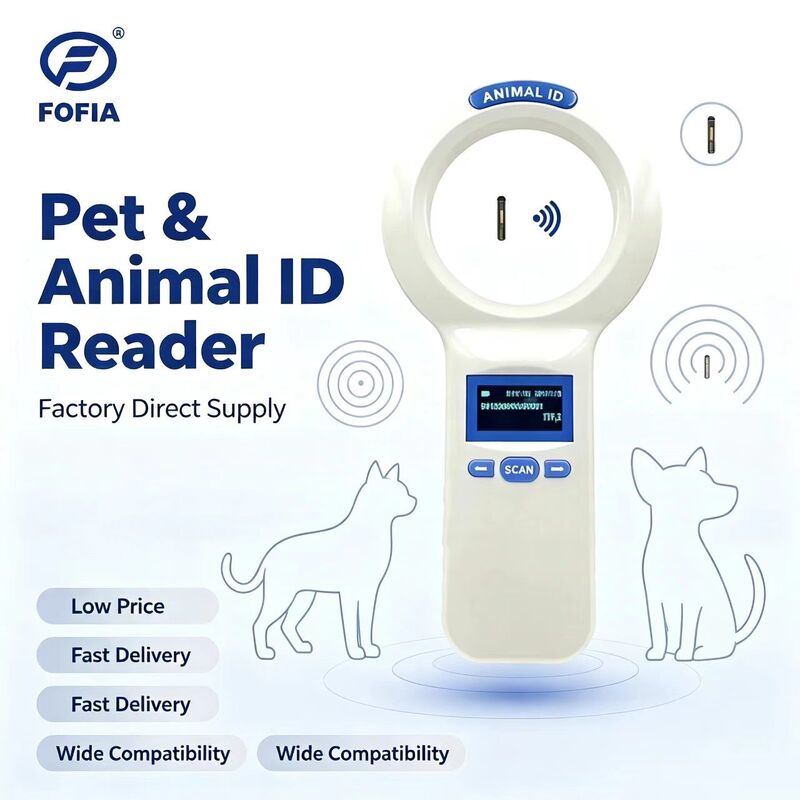 กันน้ำFOFIA PT200 RFID Handheld Reader 128X64 หน้าจอOLEDยาวระยะทางอ่าน 10-20M ISO11784/5 โปรโตคอล
