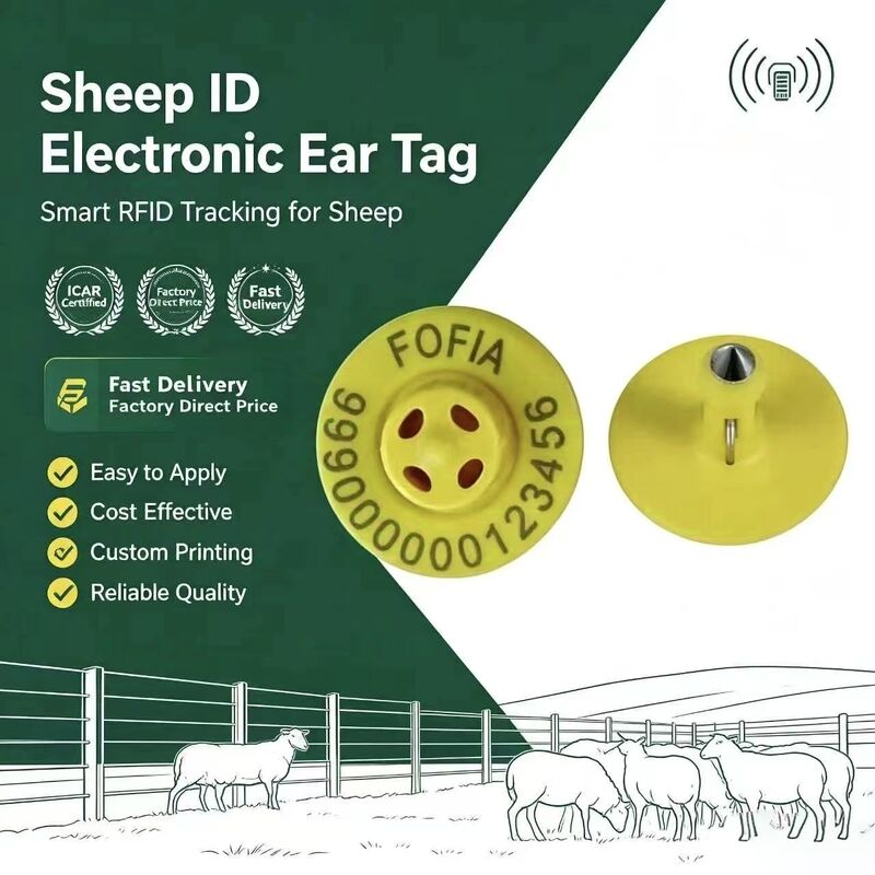134.2kHz TPU อิเล็กทรอนิกส์ Ear Tag กับระยะอ่าน 10 ซม สําหรับหมู แกะวัว