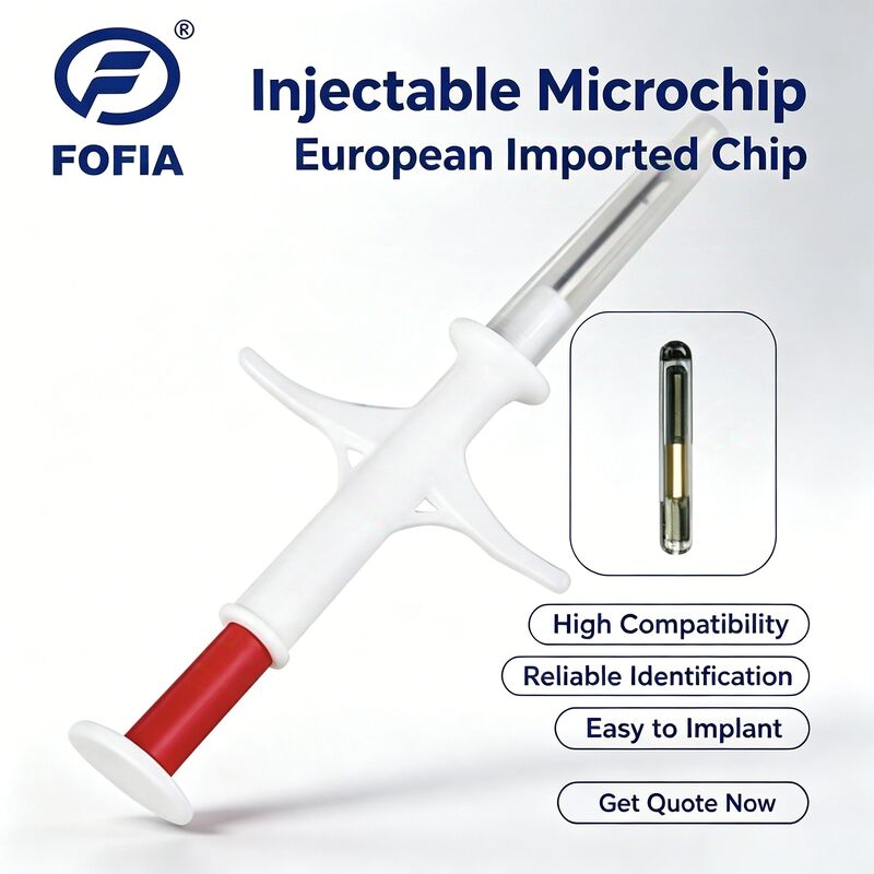 Fofia New ICAR Certified RFID 134.2kHz PP Animal ID Microchip Waterproof for Pets 1.5 Year Warranty