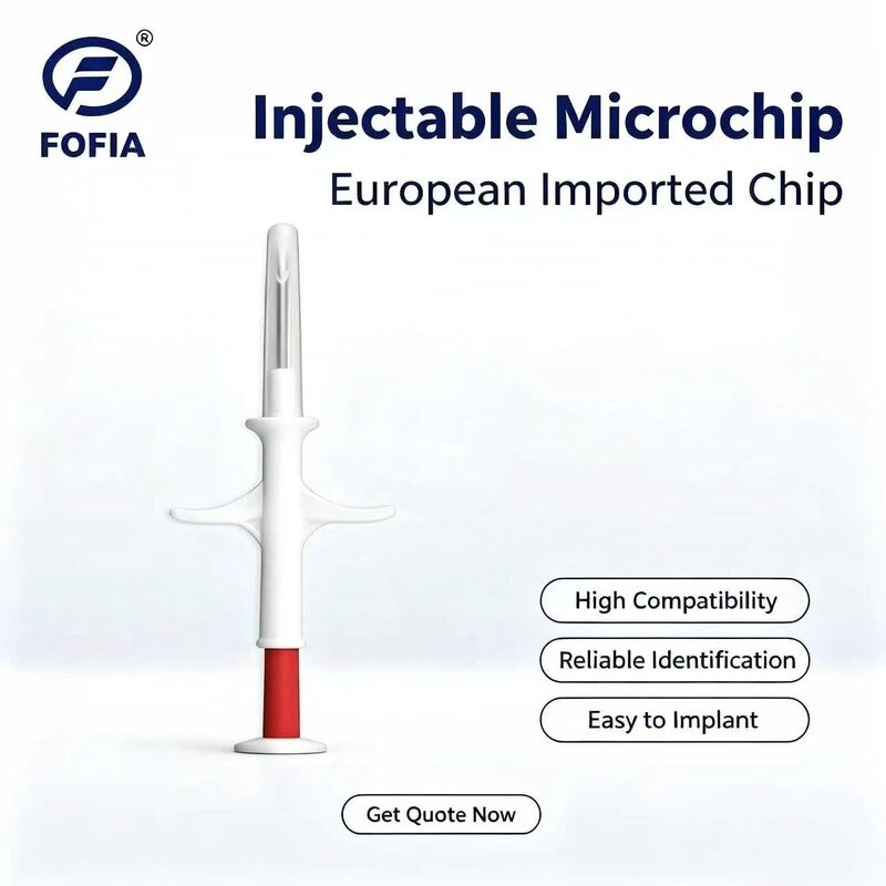 ICAR รับรอง FOFIA RFID 134.2kHz สัตว์ไมโครชิป FDX/EM4305 ชิป IP67 กันน้ําสําหรับสัตว์เลี้ยง พลาสติกฉีด