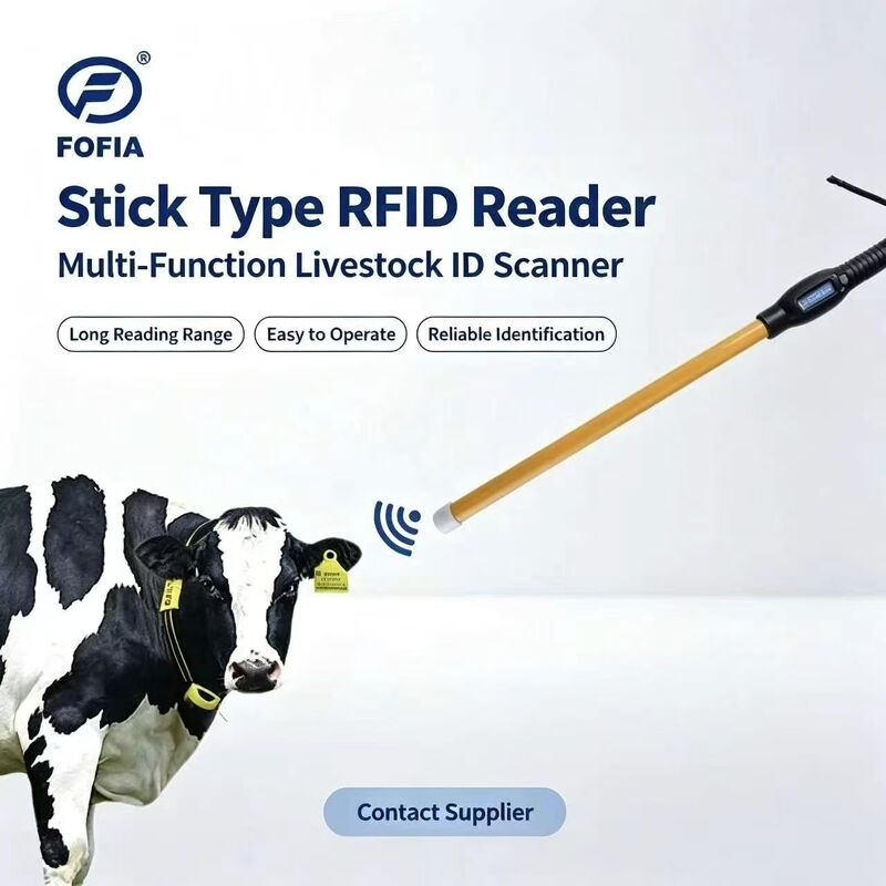 เครื่องอ่าน RFID กันน้ำ PT280 134.2kHz พลาสติก PVC ได้รับการอนุมัติจาก NLIS ออสเตรเลีย ICAR สำหรับโค ID USB ISO 11784/5 Wiegand RS232
