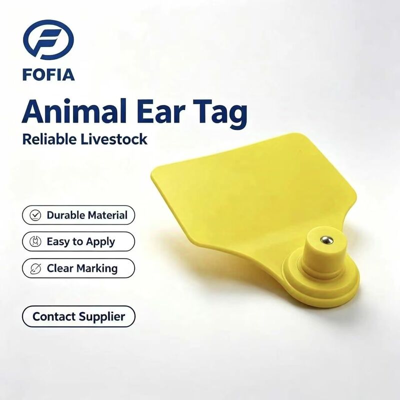 ICAR Fofia T904+T901 แท็กหูสัตว์ คุณภาพดี RFID TPU 72*57mm เลเซอร์โคด 3 ปี รับประกันการใช้งานฟาร์มสําหรับวัว