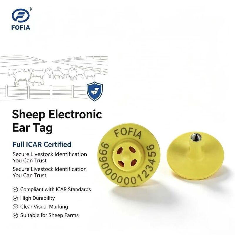 คุณภาพดี OEM ET957 ใหม่ 134.2kHz TPU ชิปหูสัตว์สําหรับหมู แกะ วัว-10cm ระยะอ่าน -20 ~ 80C ICar