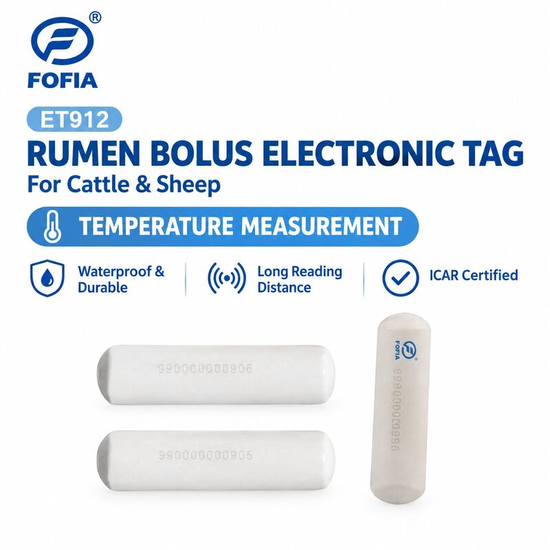 ICAR Certified ET912 RFID Rumen Bolus Electronic Tag FDX-B HDX Temperature Measurement for Cattle and Sheep