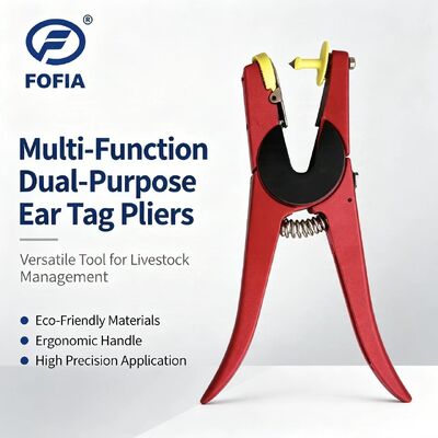 เครื่องยิงป้ายหูสัตว์ฟาร์ม FOFIA โลหะอลูมิเนียมอัลลอยด์ พร้อมการเข้ารหัสเลเซอร์สำหรับวัว สุกร แกะ ม้า รับประกัน 3 เดือน